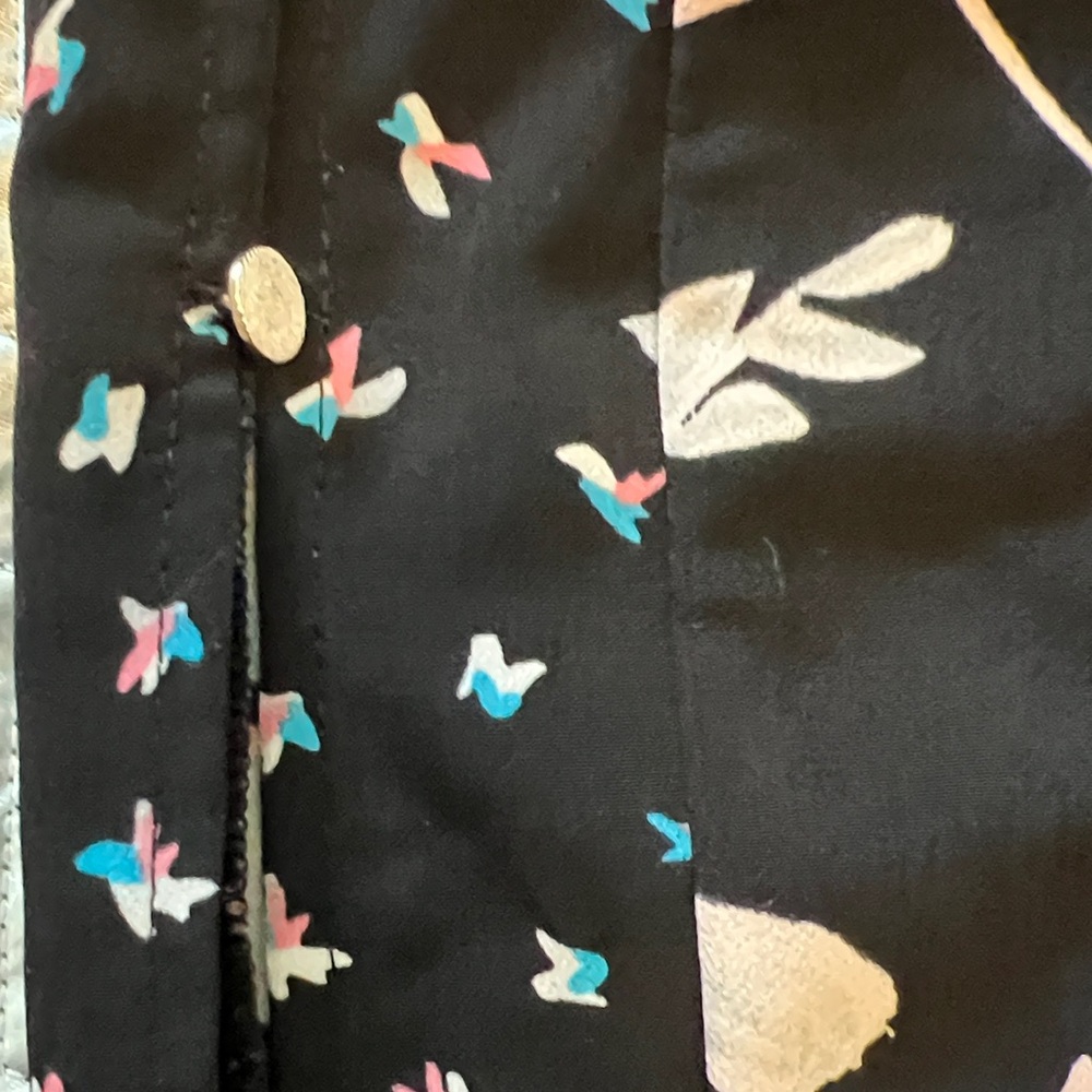 The Limited Black Floral Tie-Front Blouse with Pastel Blooms - Picture 8 of 8